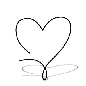 Design épuré d'un cœur représentant la carte cadeau conseil en image
